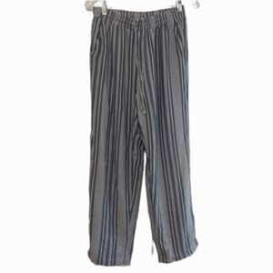 American Eagle Size Medium Drawstring blue & white Lined stripe Lounge Pants